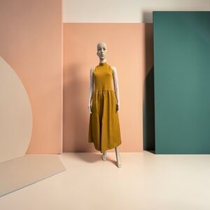 a new day Mustard Midi Dress